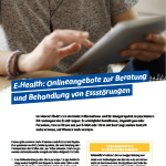 Themenblatt E-Health: Onlineangebote zur Beratung und Behandlung von Essstörungen