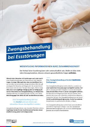 Themenblatt: Zwangsbehandlung bei Essstörungen Themenblatt: Zwangsbehandlung bei Essstörungen