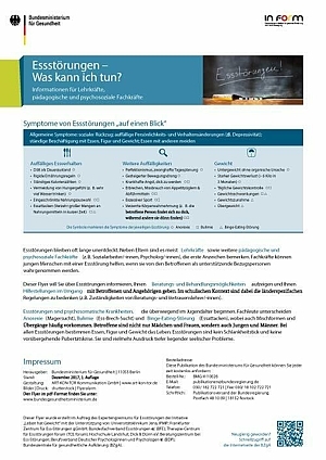 Flyer: Essstörungen – Was kann ich tun? Flyer: Essstörungen – Was kann ich tun?
