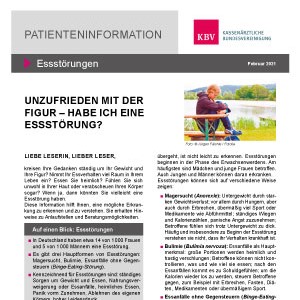 Flyer - Unzufrieden mit der Figur - habe ich eine Essstörung? Flyer Unzufrieden mit der Figur – habe ich eine Essstörung?