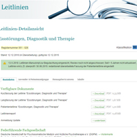 S3-Leitlinie: Diagnostik und Therapie der Essstörungen "S3-Leitlinie Diagnostik und Therapie der Essstörungen "